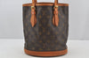 Authentic Louis Vuitton Monogram Bucket PM Shoulder Tote Bag M42238 Junk 3273J