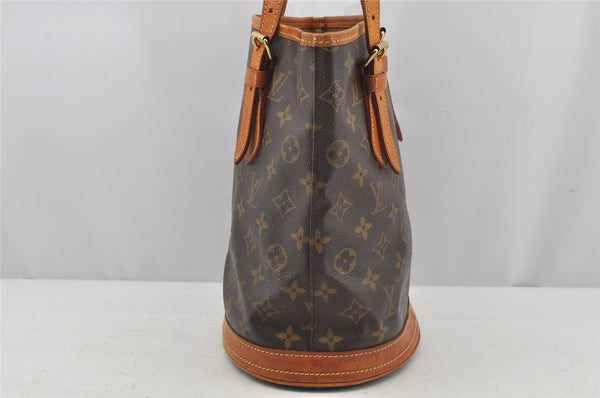 Authentic Louis Vuitton Monogram Bucket PM Shoulder Tote Bag M42238 Junk 3273J