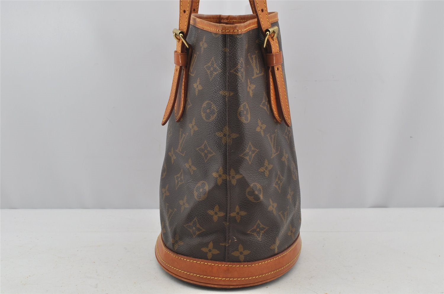 Authentic Louis Vuitton Monogram Bucket PM Shoulder Tote Bag M42238 Junk 3273J