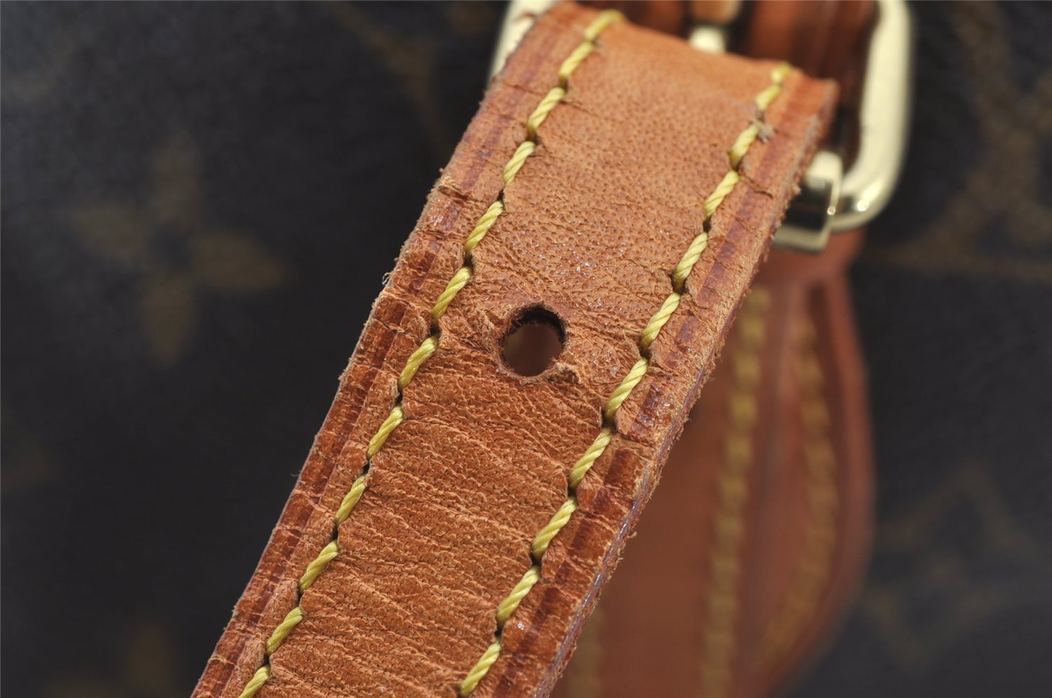 Authentic Louis Vuitton Monogram Bucket PM Shoulder Tote Bag M42238 Junk 3273J