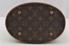 Authentic Louis Vuitton Monogram Bucket PM Shoulder Tote Bag M42238 Junk 3273J