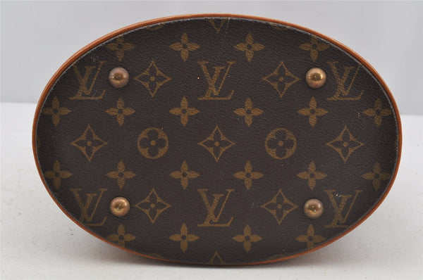 Authentic Louis Vuitton Monogram Bucket PM Shoulder Tote Bag M42238 Junk 3273J