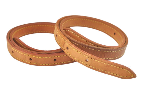 Authentic Louis Vuitton Leather Shoulder Strap For Bucket PM 27.6" Beige 3274K