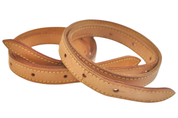 Authentic Louis Vuitton Leather Shoulder Strap For Bucket PM 27.6" Beige 3275K