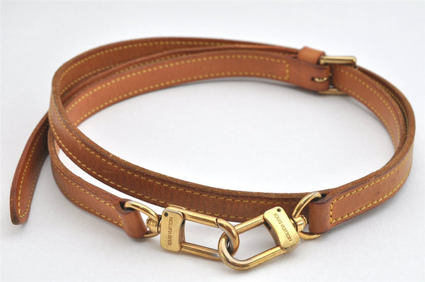 Authentic Louis Vuitton Leather Shoulder Strap Beige 40.7-47.8" LV 3276K