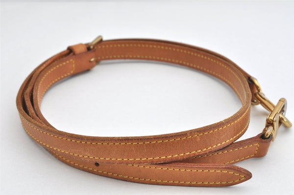 Authentic Louis Vuitton Leather Shoulder Strap Beige 40.7-47.8" LV 3276K