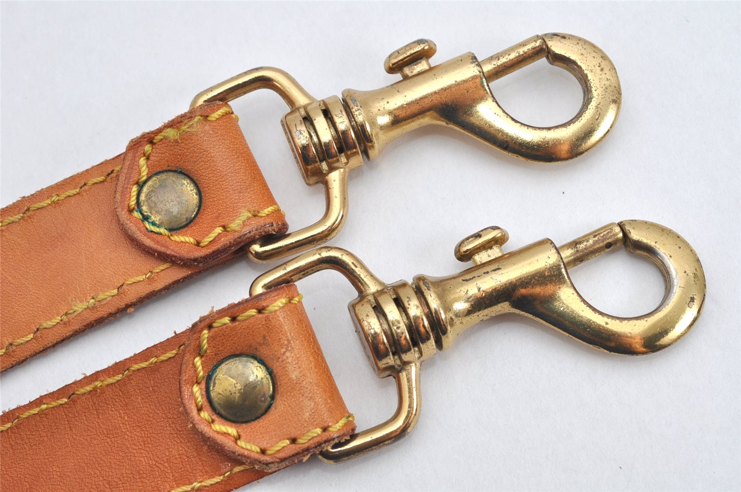 Authentic Louis Vuitton Leather Shoulder Strap Beige 38-42.9