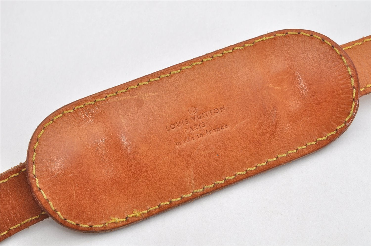 Authentic Louis Vuitton Leather Shoulder Strap Beige 38-42.9