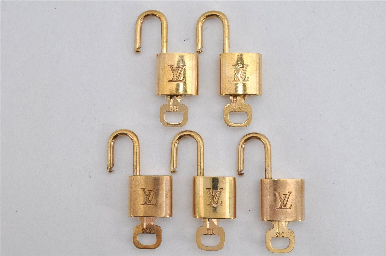 Authentic Louis Vuitton Padlock & Keys 10Set LV 3282K