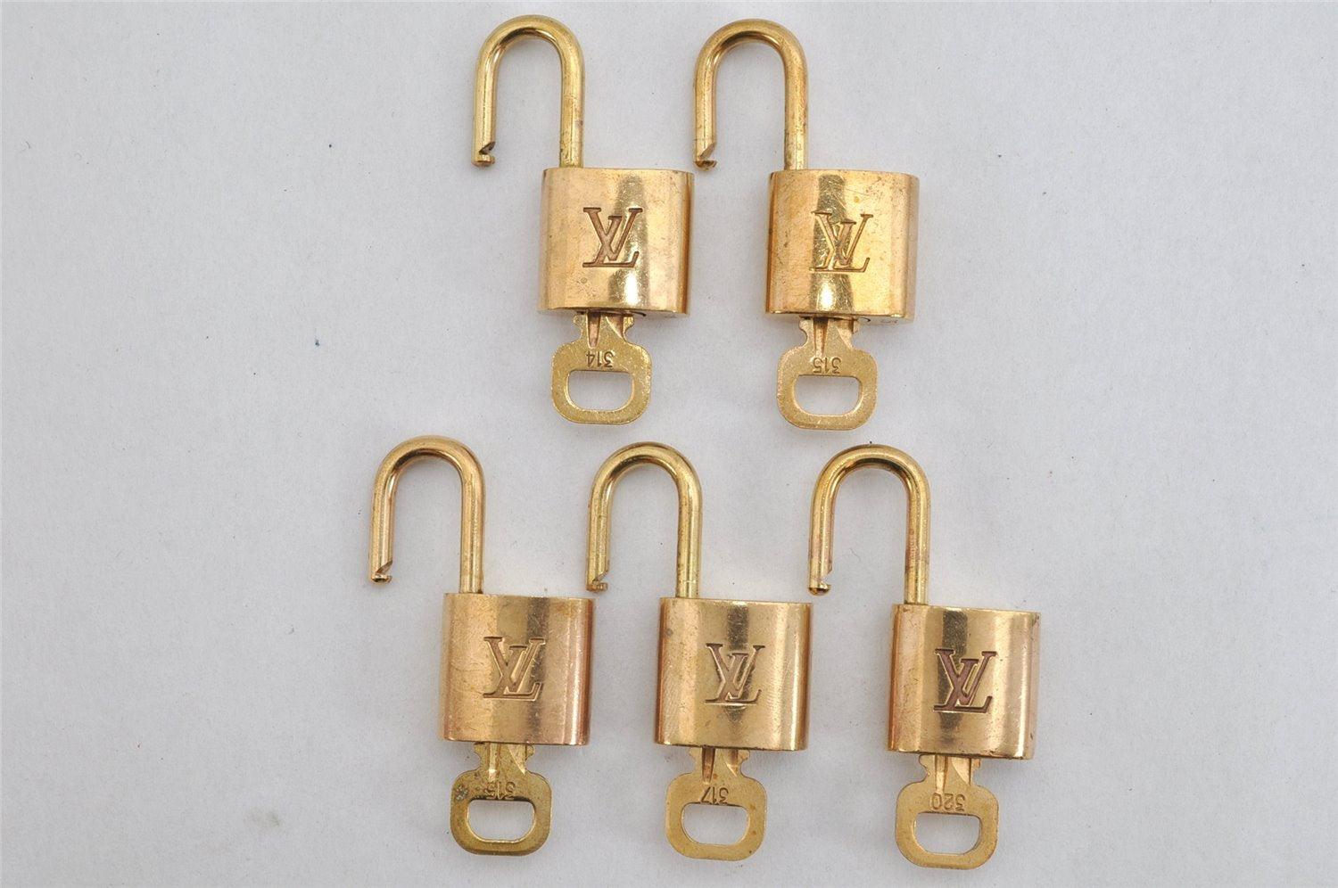 Authentic Louis Vuitton Padlock & Keys 10Set LV 3282K