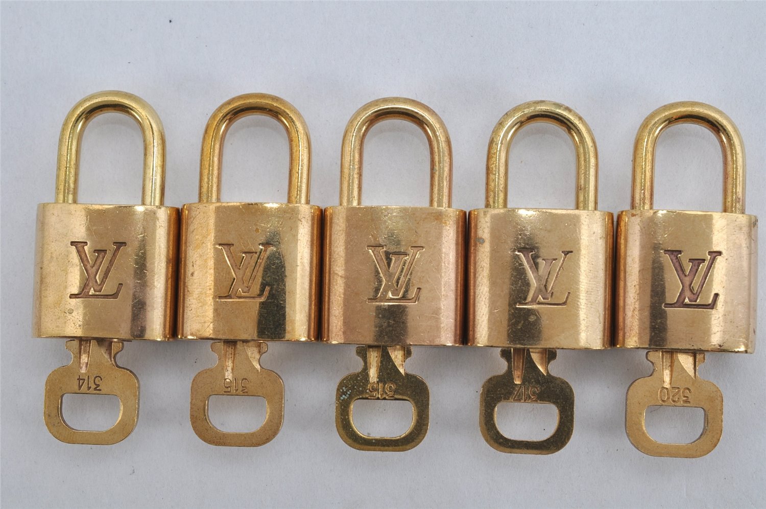 Authentic Louis Vuitton Padlock & Keys 10Set LV 3282K