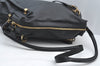 Authentic Chloe Paraty Large 2Way Shoulder Tote Bag Leather Black 3283J