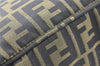 Authentic FENDI Zucca Vintage Shoulder Tote Bag Nylon Leather Brown 3284I