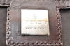 Authentic FENDI Zucca Vintage Shoulder Tote Bag Nylon Leather Brown 3284I