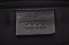 Authentic GUCCI Vintage Waist Body Bag Purse GG Canvas Leather 92543 Black 3285I