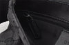 Authentic GUCCI Vintage Waist Body Bag Purse GG Canvas Leather 92543 Black 3285I