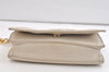 Authentic TORY BURCH Kipp Shoulder Cross Body Bag Purse Leather White 3286K