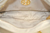 Authentic TORY BURCH Kipp Shoulder Cross Body Bag Purse Leather White 3286K