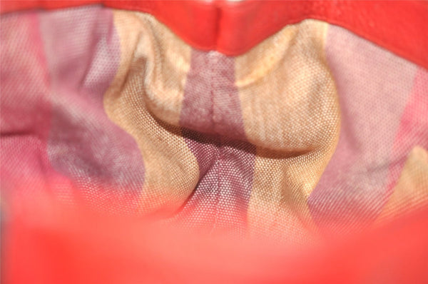 Authentic GUCCI Bamboo Daily 2Way Hand Shoulder Bag Leather 370880 Red 3287I