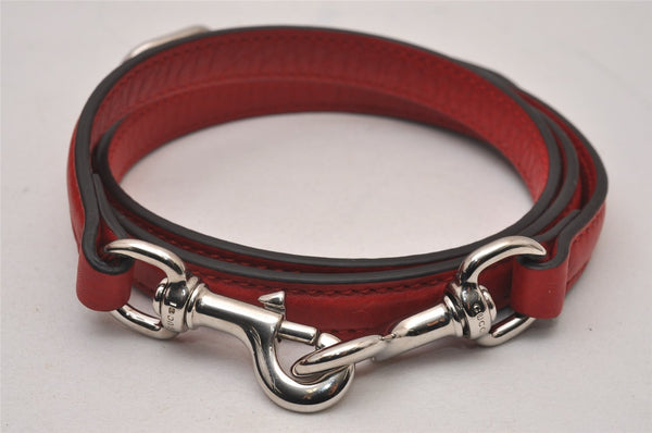 Authentic GUCCI Bamboo Daily 2Way Hand Shoulder Bag Leather 370880 Red 3287I