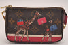 Auth Louis Vuitton Monogram Mini Pochette Accessoires Pouch M62087 LV Box 3287J