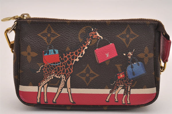 Auth Louis Vuitton Monogram Mini Pochette Accessoires Pouch M62087 LV Box 3287J