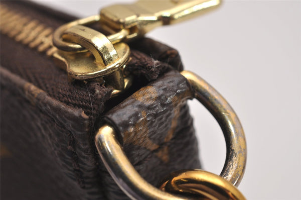 Auth Louis Vuitton Monogram Mini Pochette Accessoires Pouch M62087 LV Box 3287J