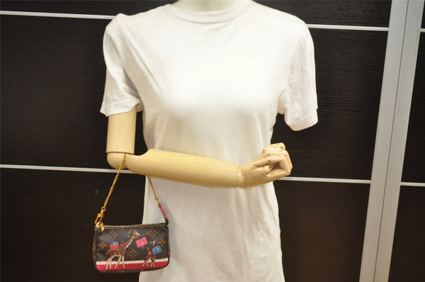 Auth Louis Vuitton Monogram Mini Pochette Accessoires Pouch M62087 LV Box 3287J