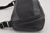 Authentic GUCCI Vintage Hand Bag Pouch Purse Canvas Leather 92820 Black 3287K