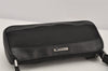 Authentic GUCCI Vintage Hand Bag Pouch Purse Canvas Leather 92820 Black 3287K