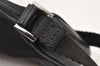 Authentic GUCCI Vintage Hand Bag Pouch Purse Canvas Leather 92820 Black 3287K