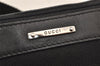 Authentic GUCCI Vintage Hand Bag Pouch Purse Canvas Leather 92820 Black 3287K