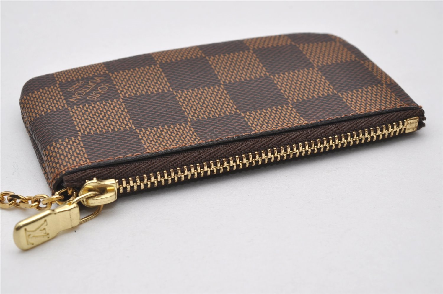 Authentic Louis Vuitton Damier Pochette Cles Coin Purse Case N62658 LV Box 3288J