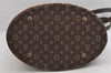 Auth Louis Vuitton Monogram Mini Lin Bucket PM Shoulder Bag M95226 Brown 3289K