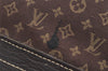 Auth Louis Vuitton Monogram Mini Lin Bucket PM Shoulder Bag M95226 Brown 3289K