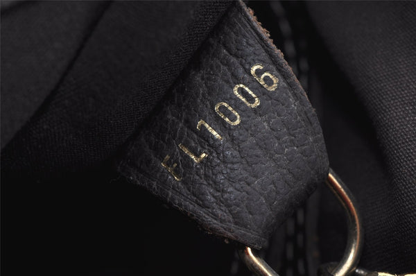 Auth Louis Vuitton Monogram Mini Lin Bucket PM Shoulder Bag M95226 Brown 3289K