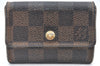 Authentic Louis Vuitton Damier Porte Monnaie Plat Coin Purse N61930 LV 3290H