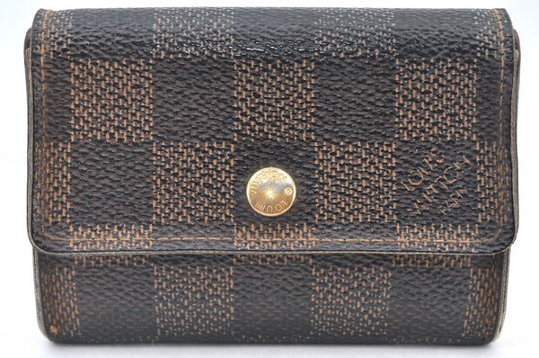 Authentic Louis Vuitton Damier Porte Monnaie Plat Coin Purse N61930 LV 3290H
