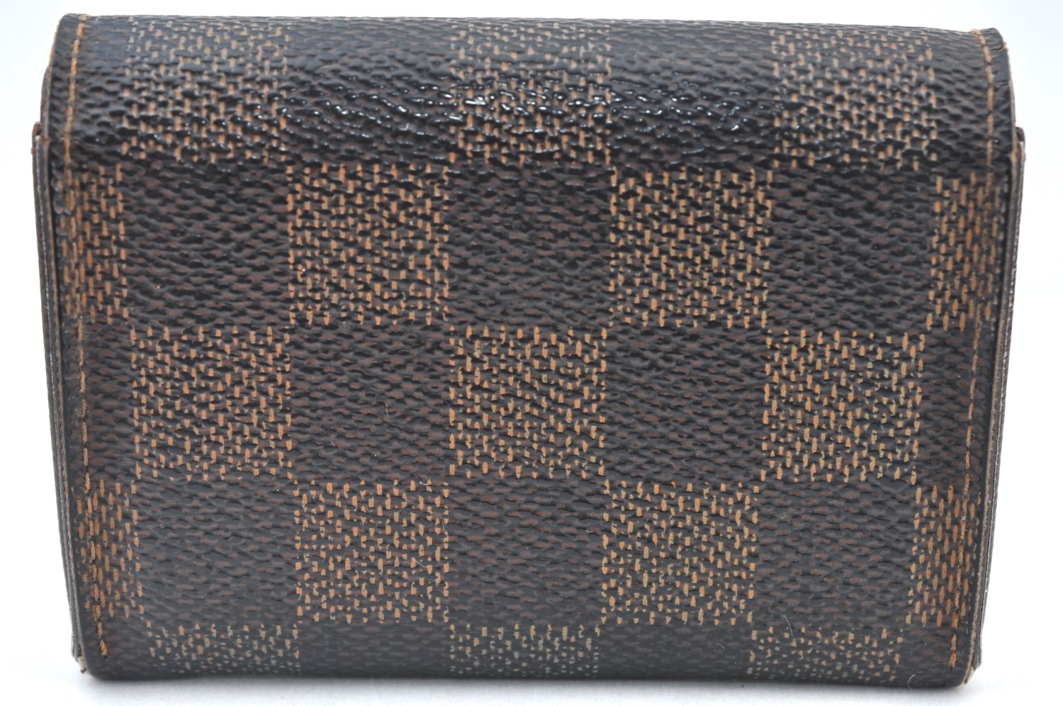 Authentic Louis Vuitton Damier Porte Monnaie Plat Coin Purse N61930 LV 3290H