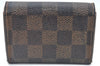 Authentic Louis Vuitton Damier Porte Monnaie Plat Coin Purse N61930 LV 3290H