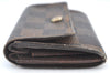 Authentic Louis Vuitton Damier Porte Monnaie Plat Coin Purse N61930 LV 3290H