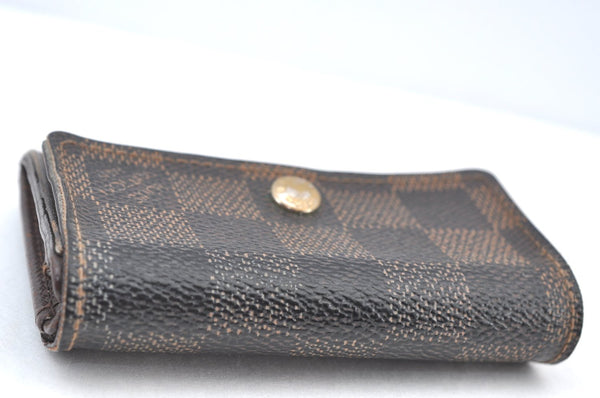 Authentic Louis Vuitton Damier Porte Monnaie Plat Coin Purse N61930 LV 3290H