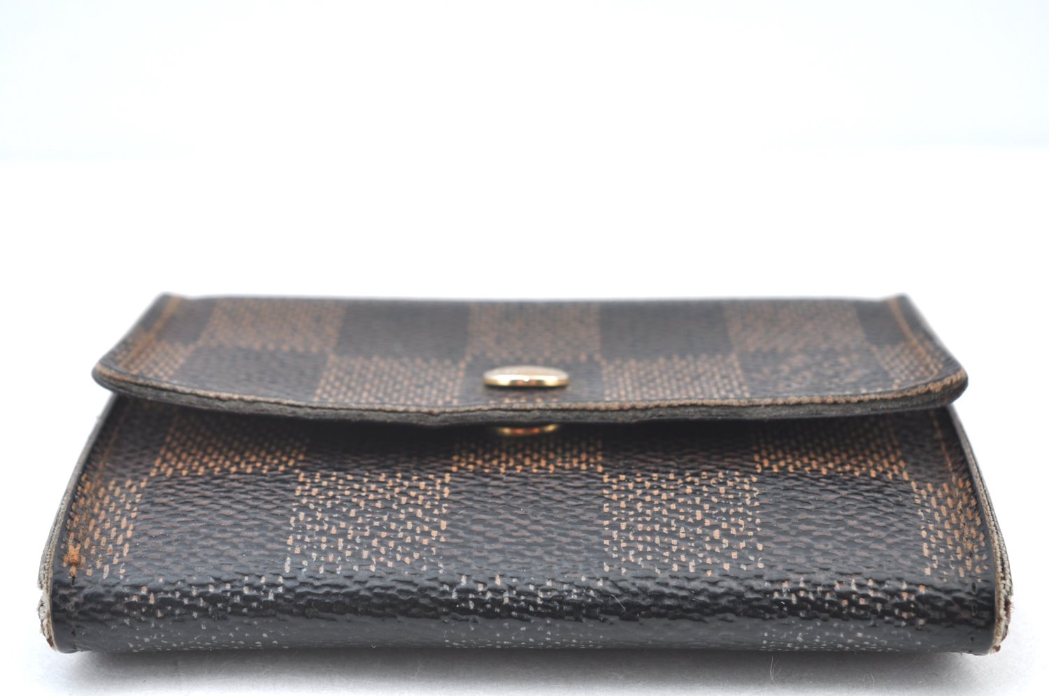 Authentic Louis Vuitton Damier Porte Monnaie Plat Coin Purse N61930 LV 3290H