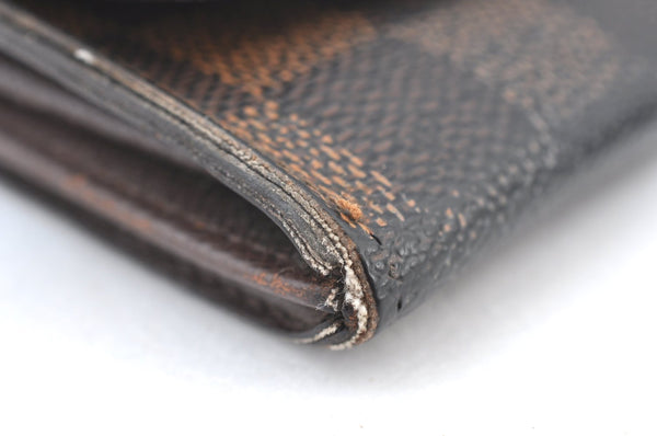 Authentic Louis Vuitton Damier Porte Monnaie Plat Coin Purse N61930 LV 3290H