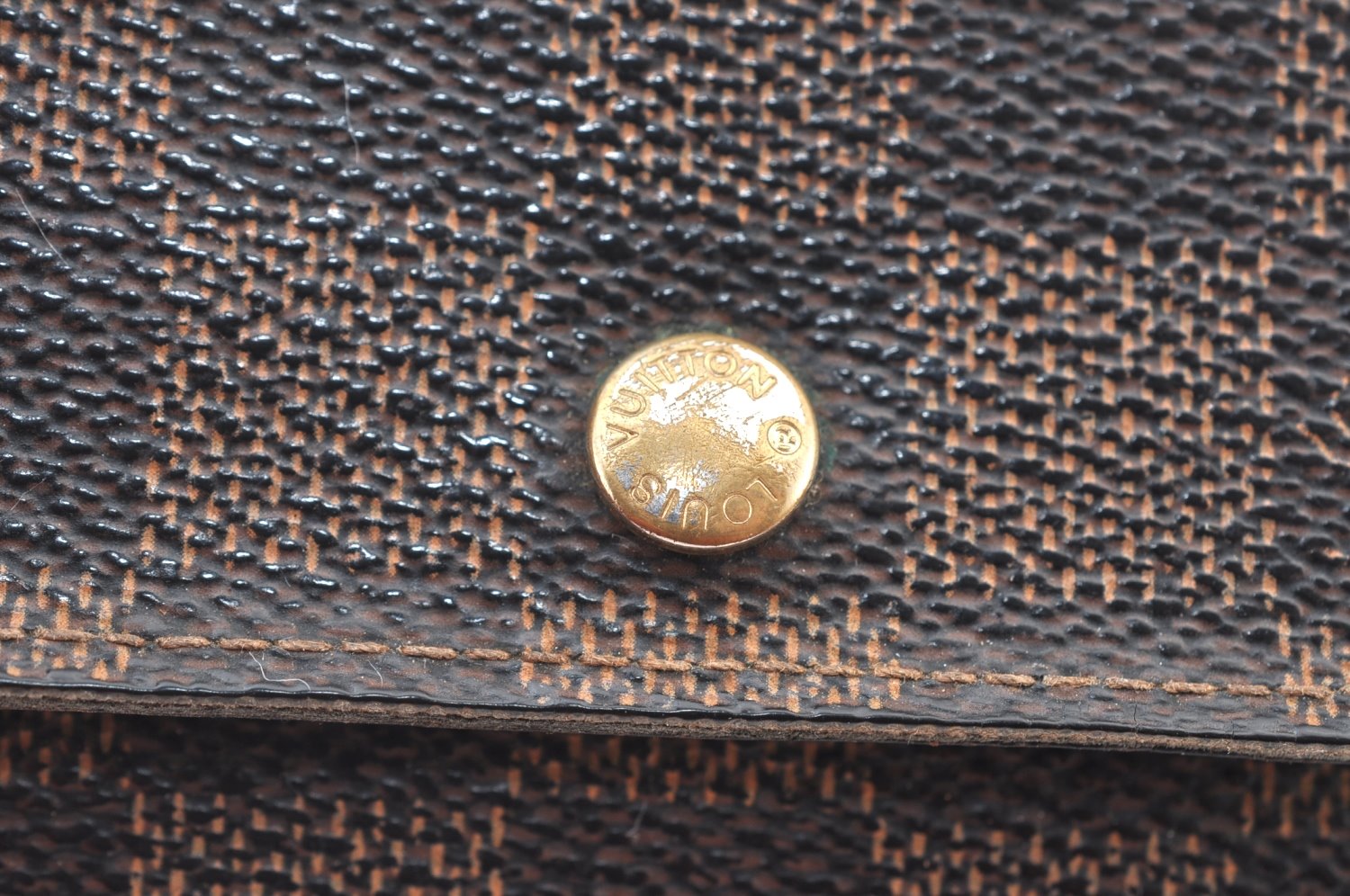 Authentic Louis Vuitton Damier Porte Monnaie Plat Coin Purse N61930 LV 3290H