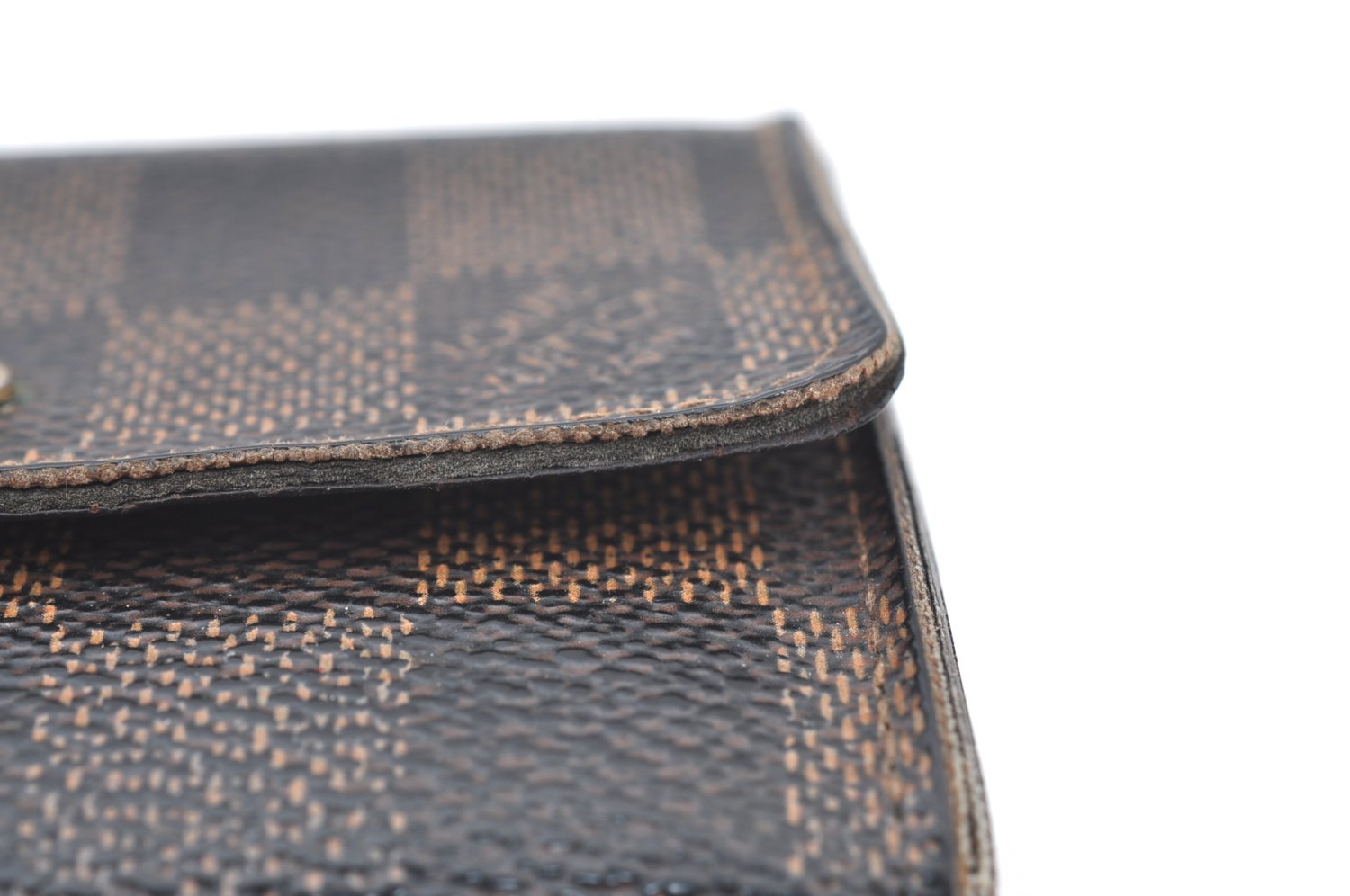 Authentic Louis Vuitton Damier Porte Monnaie Plat Coin Purse N61930 LV 3290H