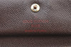 Authentic Louis Vuitton Damier Porte Monnaie Plat Coin Purse N61930 LV 3290H