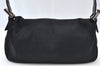 Authentic FENDI Mamma Baguette Shoulder Hand Bag Jersey Leather Black Junk 3290I