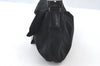 Authentic FENDI Mamma Baguette Shoulder Hand Bag Jersey Leather Black Junk 3290I