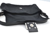 Authentic FENDI Mamma Baguette Shoulder Hand Bag Jersey Leather Black Junk 3290I